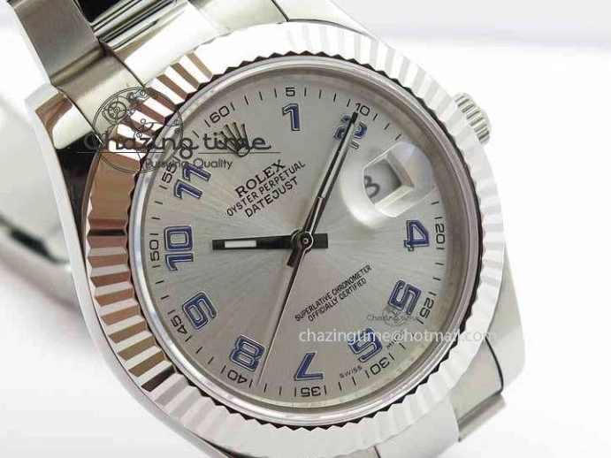 SS SA3136 Bracelet BP Silver 41mm Edition Blue DateJust Maker Arabic II Best 116334 SS On Dial 1231